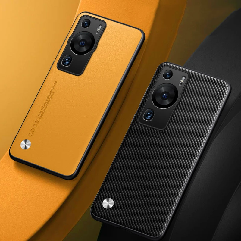 Funda de cuero PU de lujo para Huawei P60 Pro, funda trasera de silicona a prueba de golpes, funda de teléfono de protección completa para Huawei P60 HuaweiP60 Pro - imagen 2