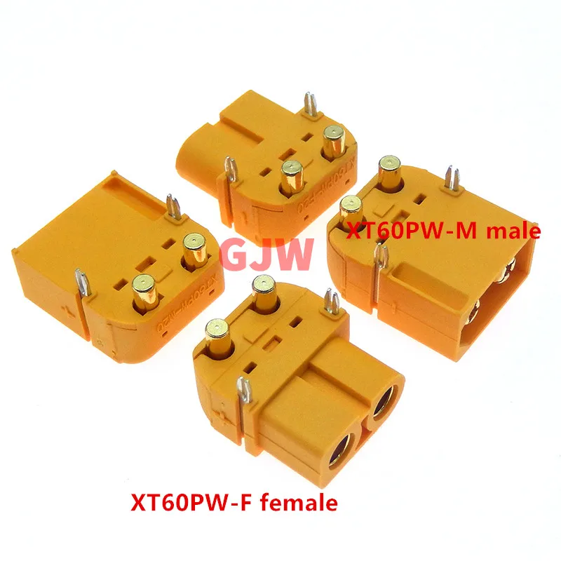 Conector de clavija de batería macho y hembra xt60pw-F/M amarillo, interfaz de carga de batería de litio, modelo de accesorios de aviones