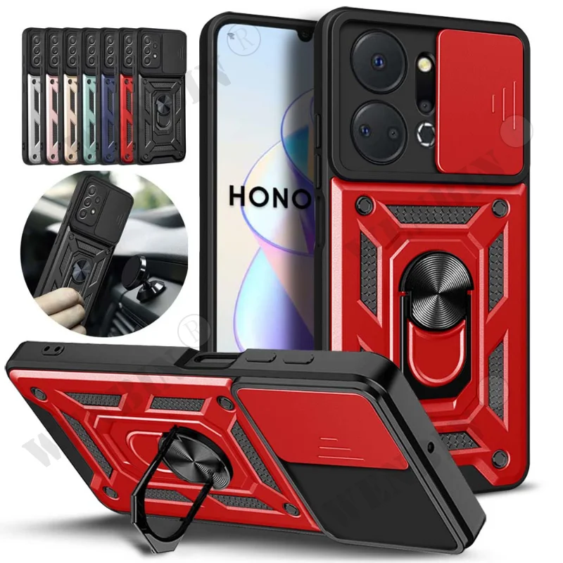 Funda de lente de cámara deslizante para Huawei P40 P30 Lite Nova 10 Pro 9 Honor 70 50 X8A X7A, cubierta de armadura de parachoques - imagen 2