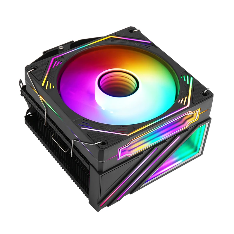 XUANFENG Disipador de calor de CPU duradero Compatible LGA2011 1200 1700 i5 x79 x99 AMD PC Cooler Procesador 4/6 Tubo de calor Negro Ventilador ARGB de 120 mm - imagen 5