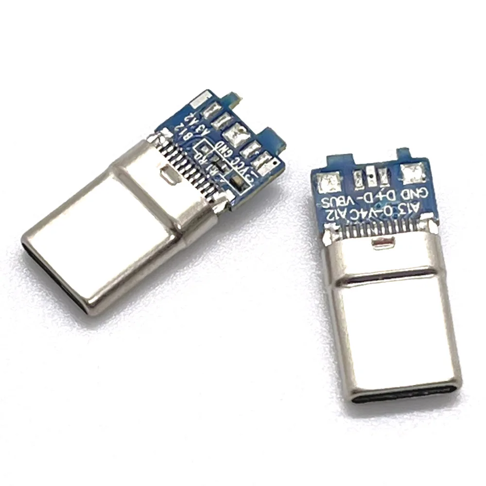 1/10set tipo C USB 3,1 9 pines enchufe macho adaptador de conector de soldadura con carcasa enchufes de carga tipo C Cable de datos reparación de accesorios - imagen 4