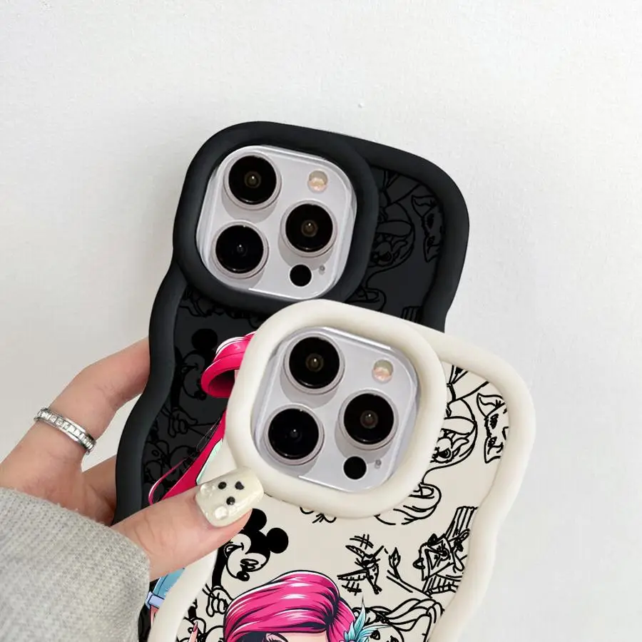 Funda de princesa Ariel con tatuaje de Disney para iPhone 14 11 XR 15 Plus 16 Pro Max X 12 13, funda suave para teléfono - imagen 2