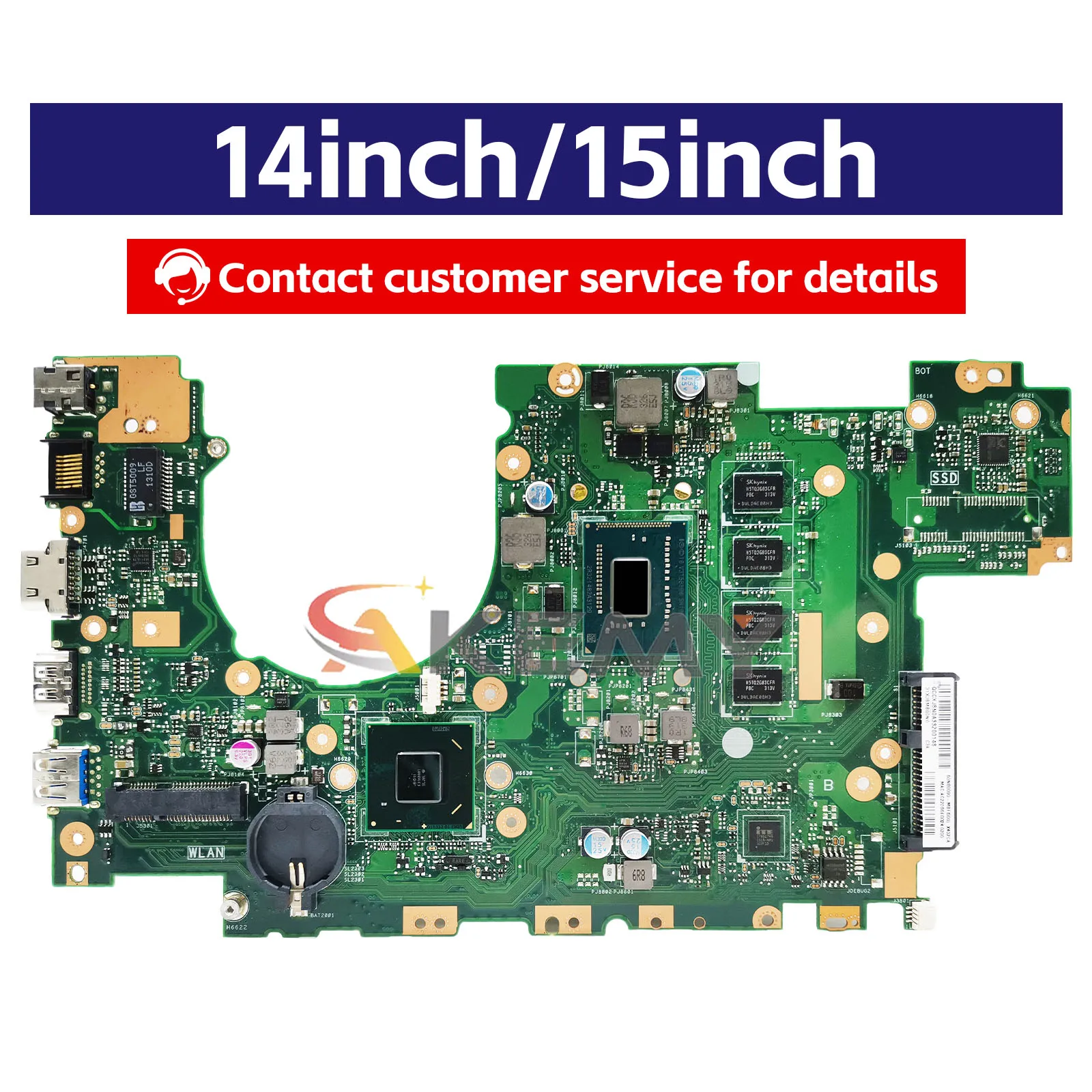 Placa base para ordenador portátil X402CA para ASUS VivoBook X402C F402CA F502CA X402CA placa base para portátil con CPU I3 I5 I7 100% pruebas OK stk - imagen 2