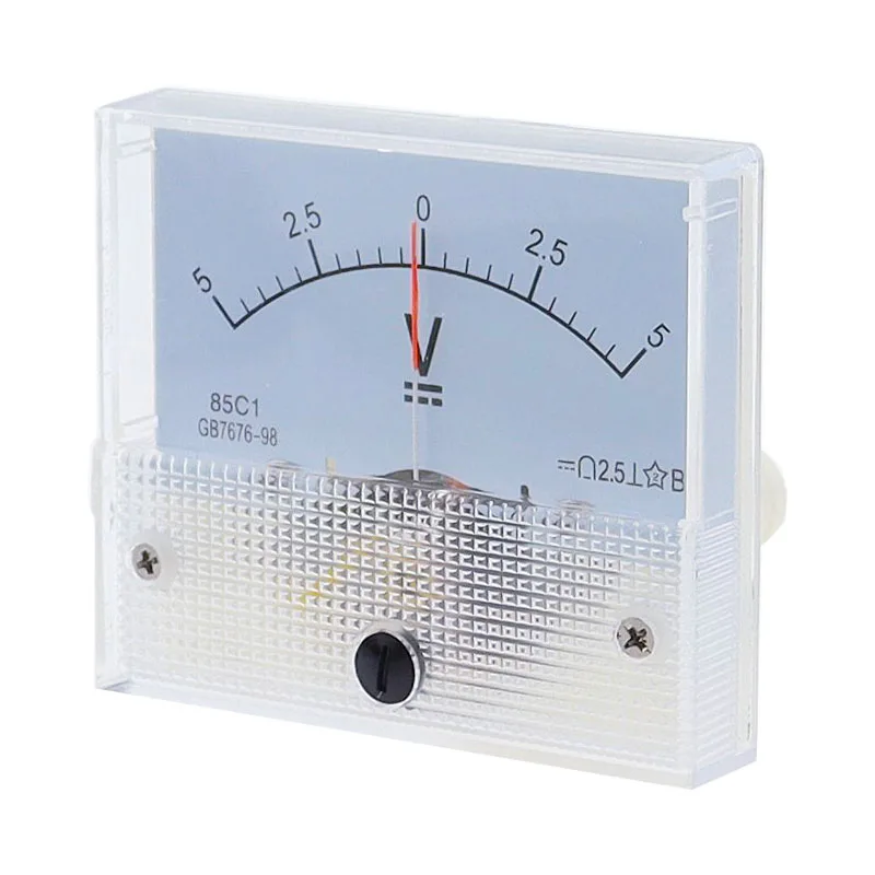 Voltímetro positivo y negativo de CC tipo puntero 85C1-V 5V10V15V20V30V50V100V150V250V medidor de puntero bidireccional - imagen 5