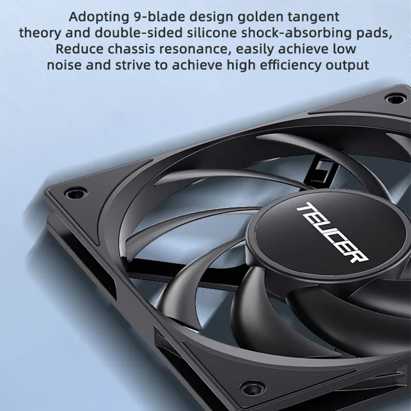 TEUCER UT-12015 ventilador de refrigeración ultrafino de 120mm rodamientos silenciosos 5V 3PIN ARGB 12V 4 PIN PWM ventilador con cubierta de PC diseño de alta presión de viento - imagen 3
