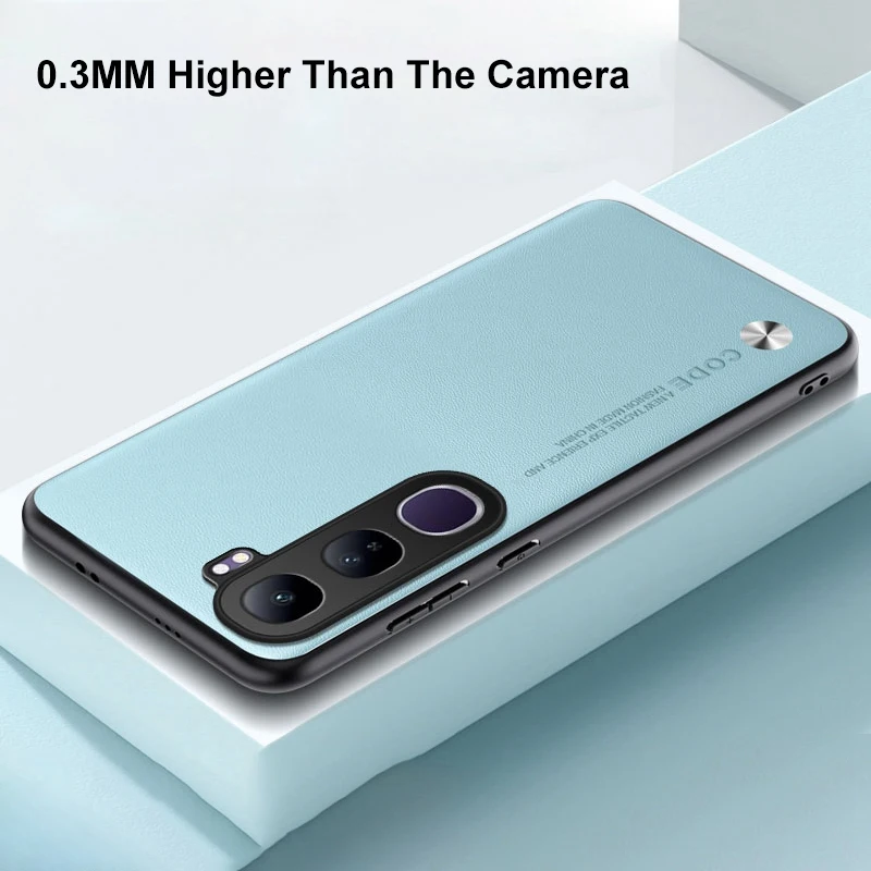 Funda de cuero PU de lujo para Vivo V40 Lite 4G, funda trasera de silicona mate a prueba de golpes, funda de teléfono de protección completa para Vivo V40 Lite 5G - imagen 5