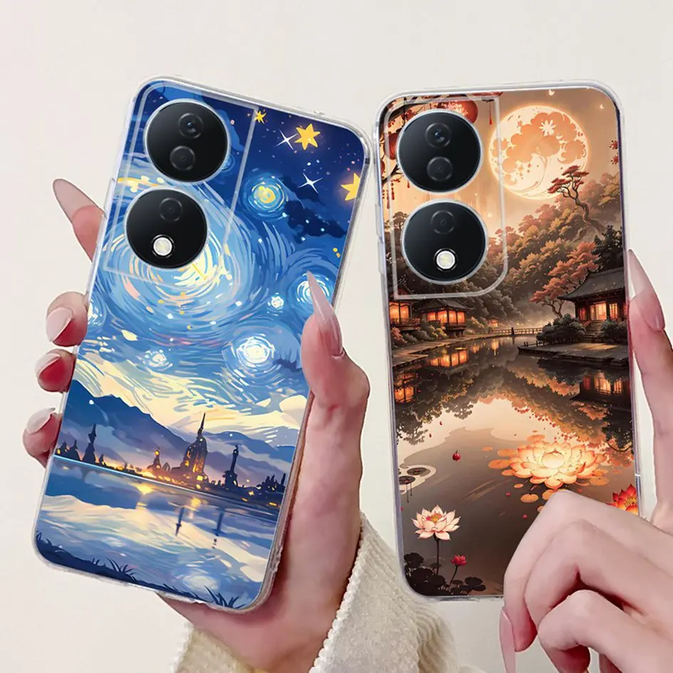 Funda para Honor X7b 5G cubierta CLK-LX1 CLK-LX2 CLK-LX3 nuevo diseño de flores elegante Funda de silicona suave para Honor X7 X7a HonorX7 Capa - imagen 3