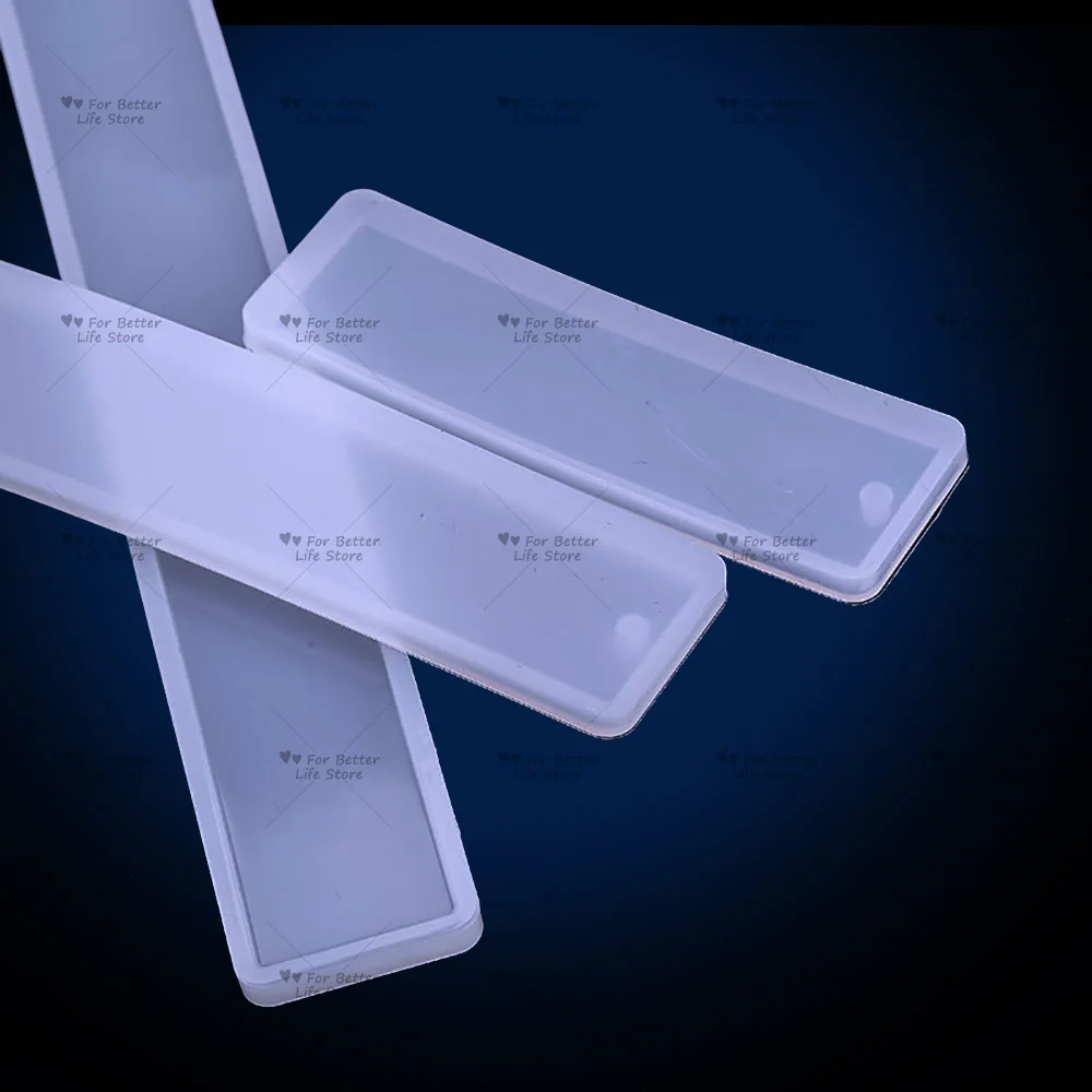 Marcapáginas rectangular transparente para tienda Better Life, molde de silicona suave para manualidades de resina epoxi, suministros para fabricación de joyas, 1 ud. - imagen 5