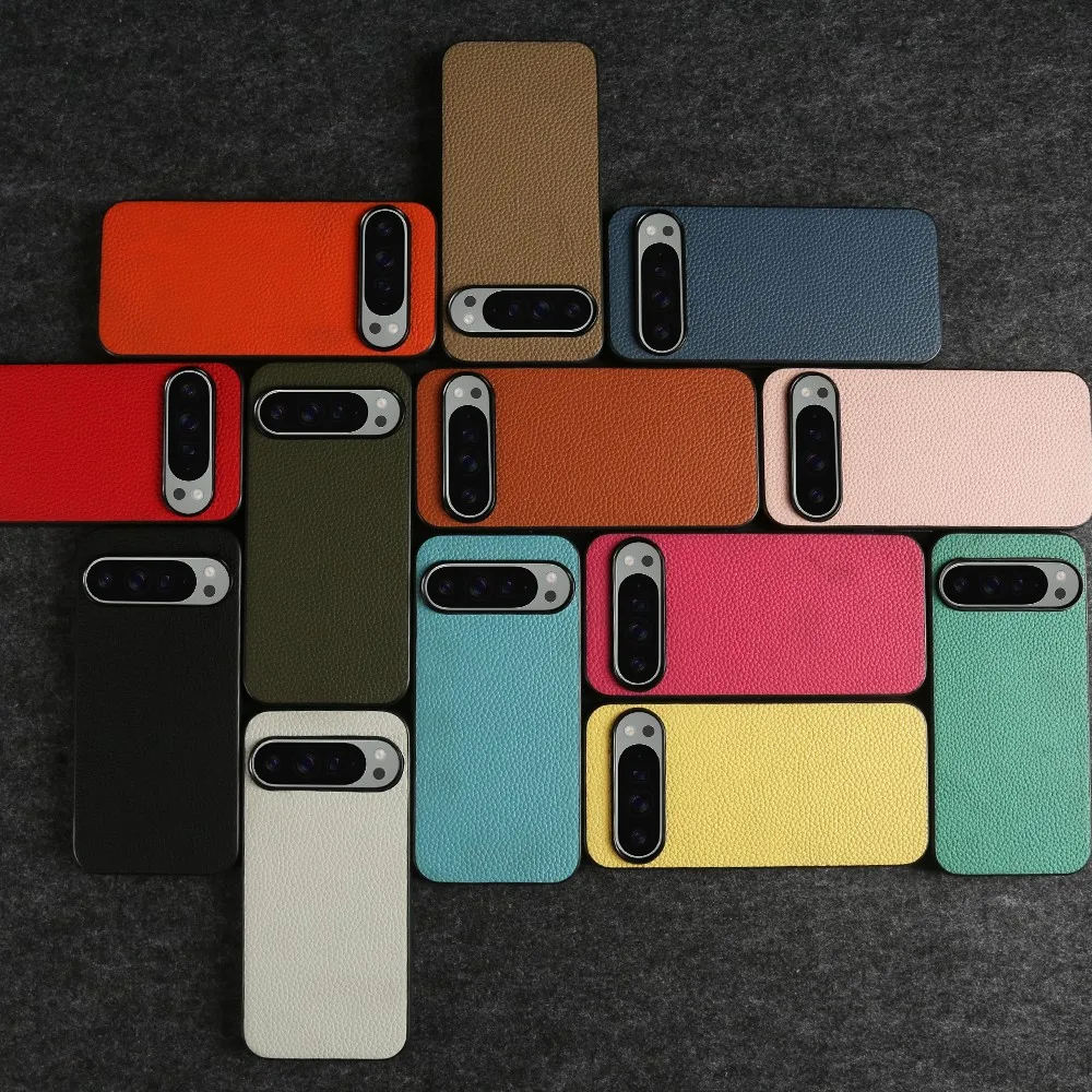 Funda de lujo Pixel 10 Pro, fundas de teléfono de cuero de vaca de negocios para Google pixel9pro 7A 8pro, funda trasera de protección completa a prueba de golpes - imagen 5