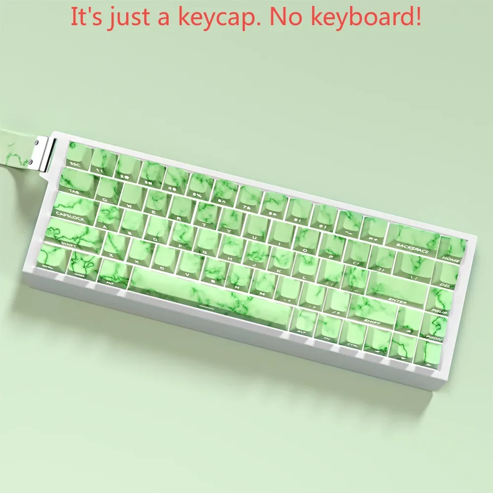 Juego de teclas con tema Esmeralda, teclas translúcidas con grabado lateral PBT, teclas Cherry 64/74 para teclados mecánicos 60/64/68 - imagen 5