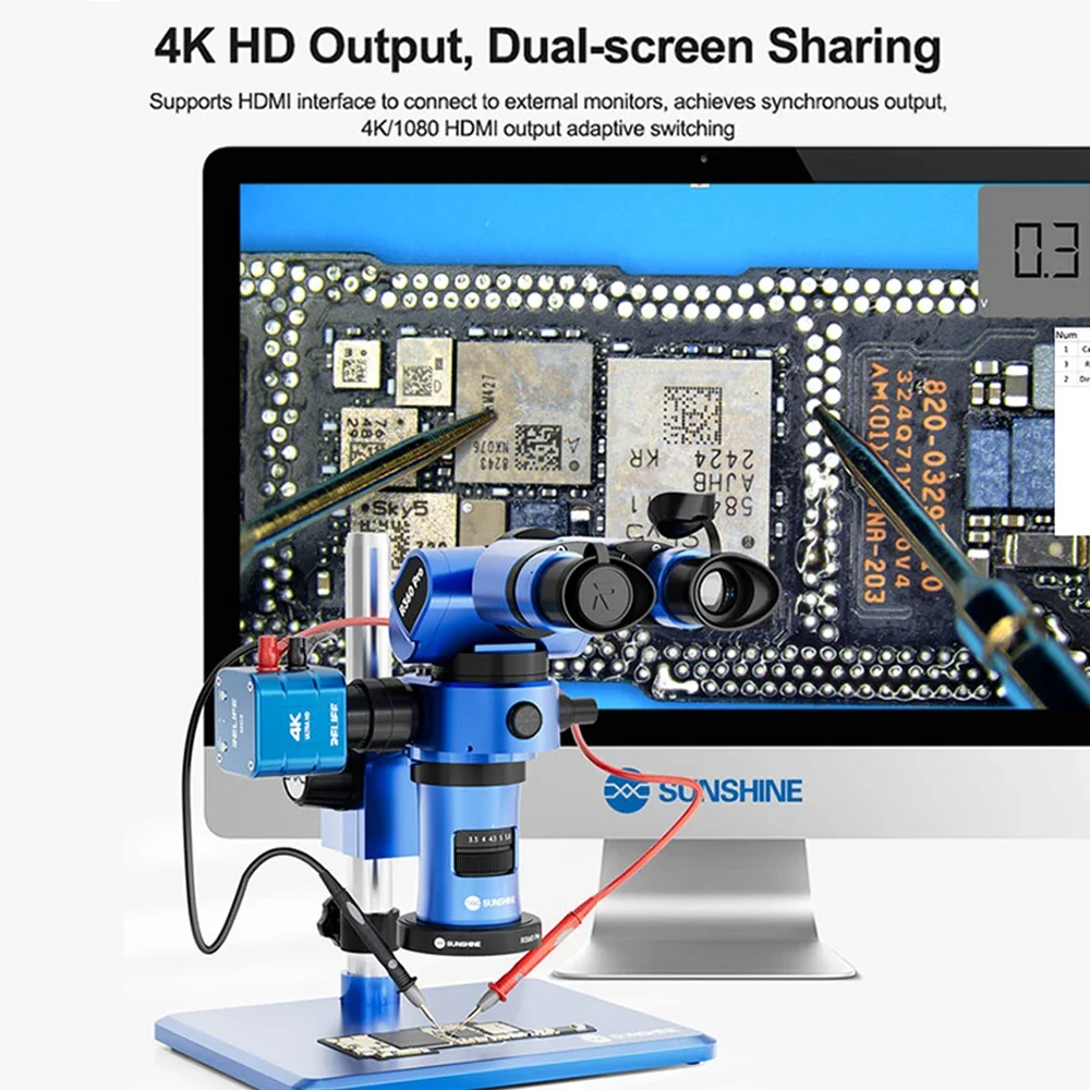 RELIFE MC2 4K cámara multímetro multifunción HDMI/tipo C con sonda multímetro para reparación de teléfonos móviles herramienta de detección de soldadura - imagen 2