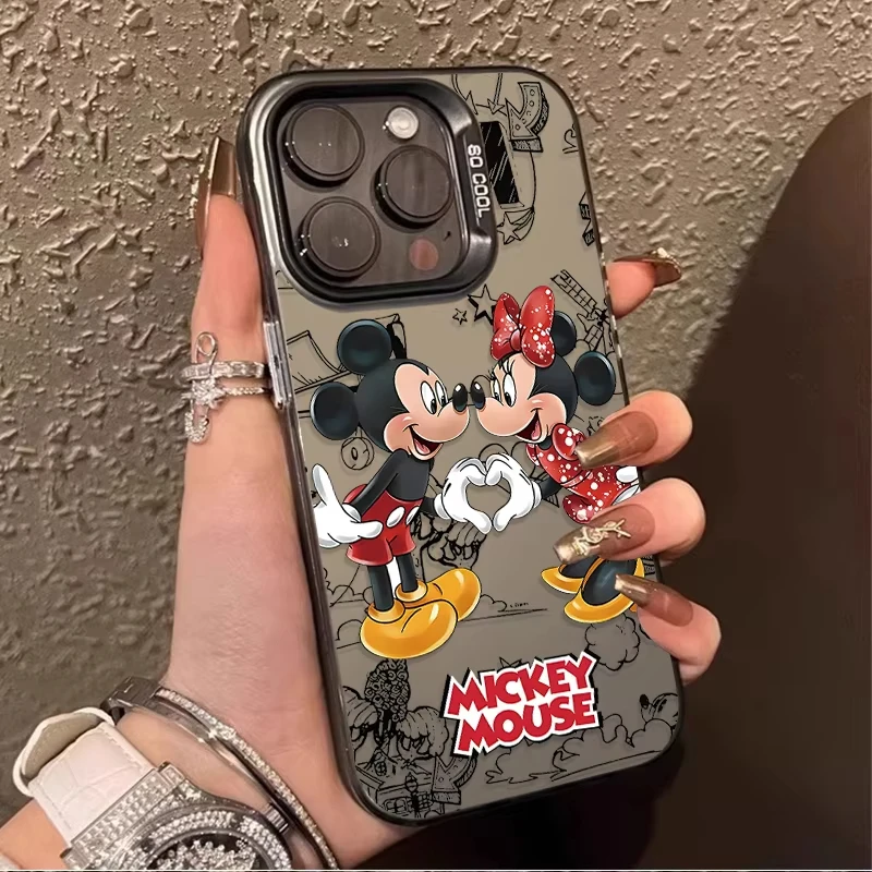 Funda de PC de Mickey Minnie para Samsung Galaxy A15 A35 A54 A55 5G S25 Ultra S24 FE S23 Plus S22 S21 S20 FE, funda a prueba de golpes