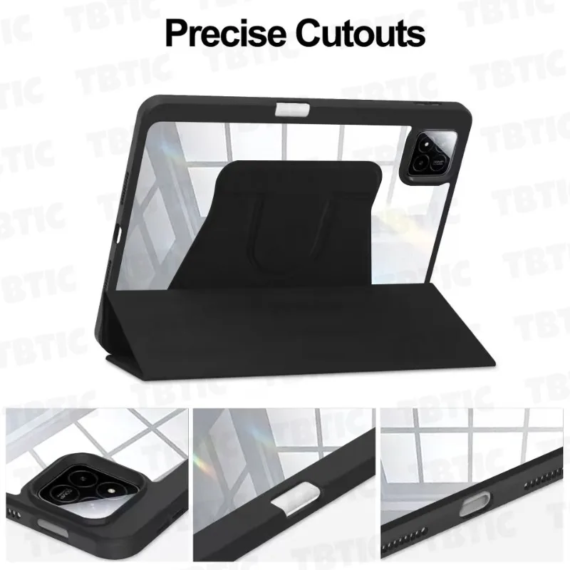 TBTIC 360 °   Funda protectora de rotación para Xiaomi Pad 7 6 5 Pro, carcasa de 11,2 11 pulgadas 2024 con ranura para portalápices - imagen 2