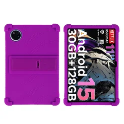 Funda de silicona suave Universal para Doogee Tab A9 Pro Plus 2025, 11,0 ", funda ajustable con soporte multiángulo, a prueba de golpes, segura para niños