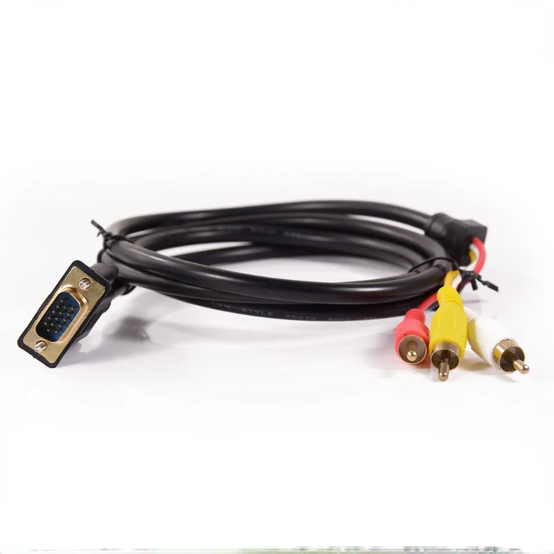 Cable Conversor VGA a RCA Macho – 1,5m AV Compuesto - imagen 2