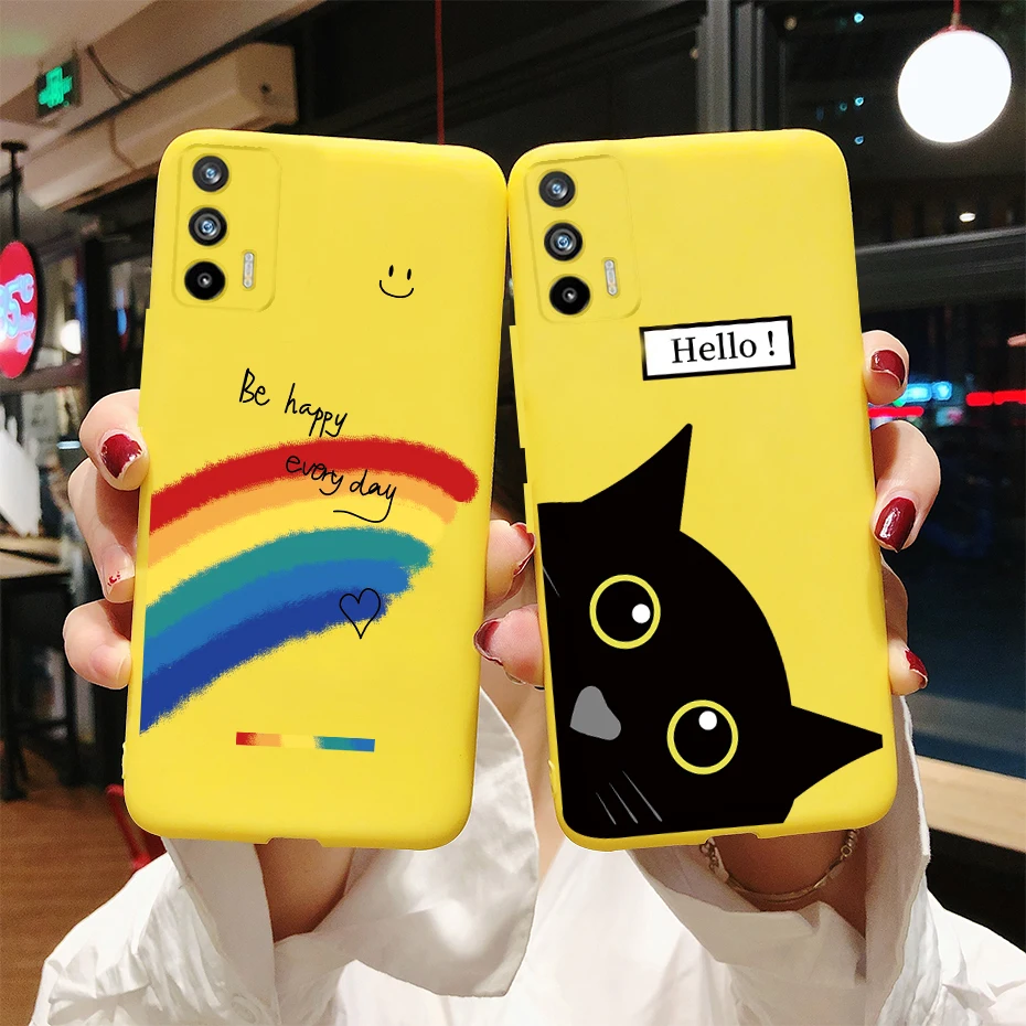 Funda trasera de dibujos animados para teléfono móvil, carcasa blanda con flores para Realme GT Neo 2T RMX2202 5G - imagen 4