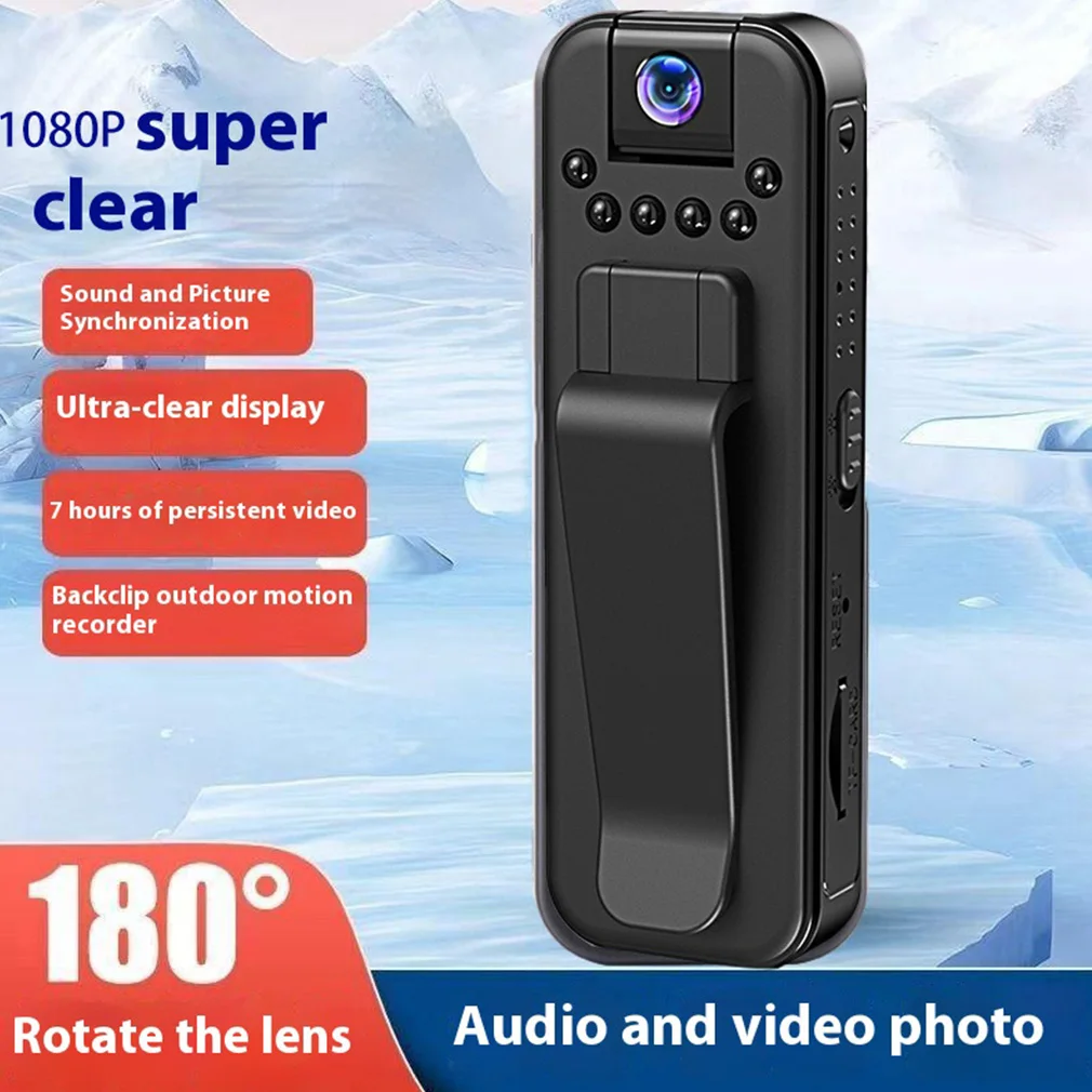 Grabadora de vídeo Digital portátil 1080P HD Mini cámara grabadora para deporte BodyCam visión nocturna infrarroja videocámara de policía al por mayor - imagen 2