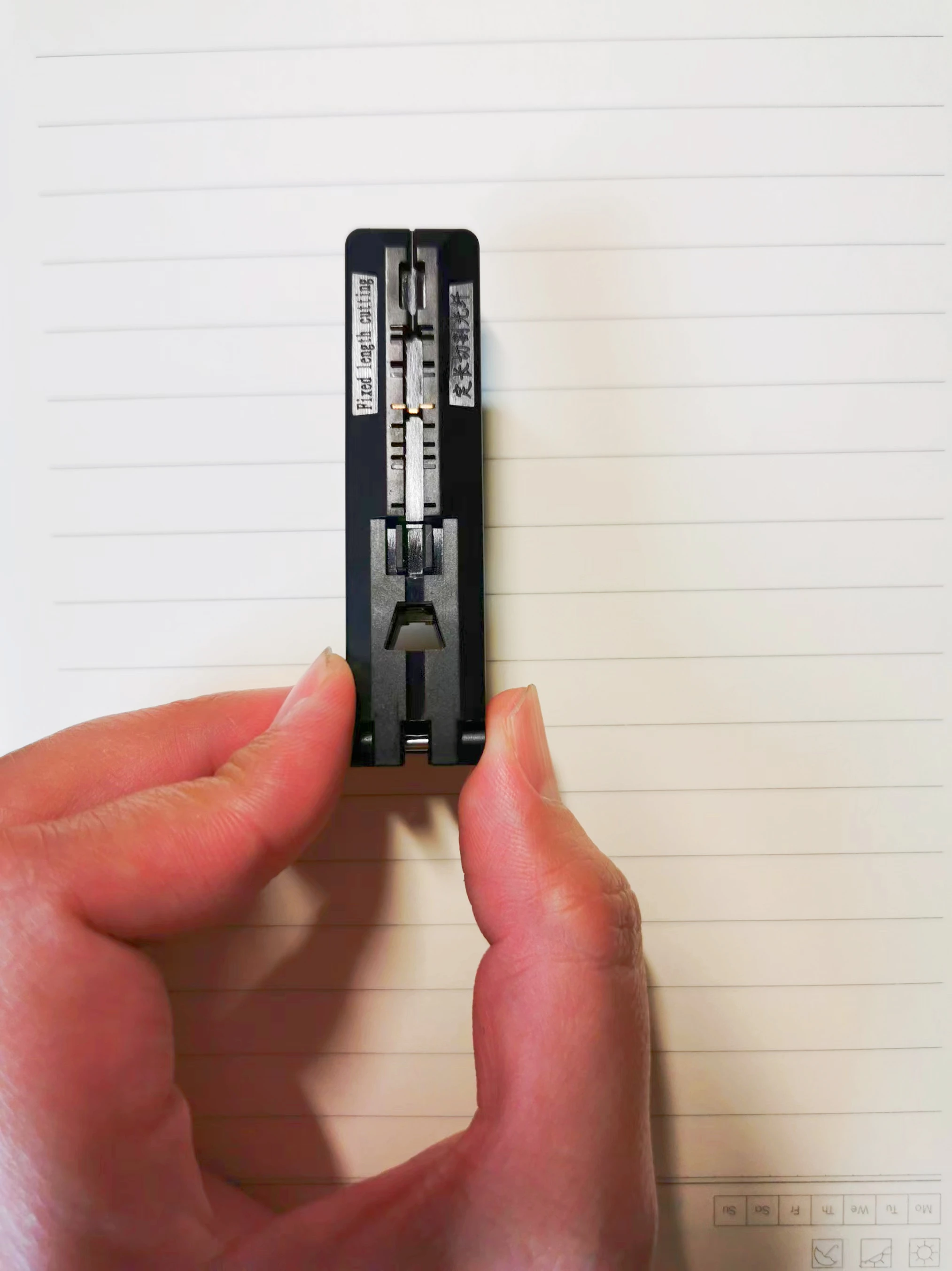 10 Uds 2 en 1 pelador plegable de carril guía de longitud fija para corte de recubrimiento de cables herramienta ftth montaje en frío ELINK - imagen 3