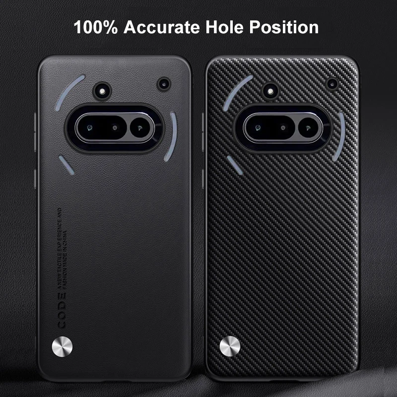 Para nada teléfono 3A funda de lujo de cuero PU funda de teléfono para nada Phone3A 5G contraportada TPU silicona a prueba de golpes protección completa - imagen 3