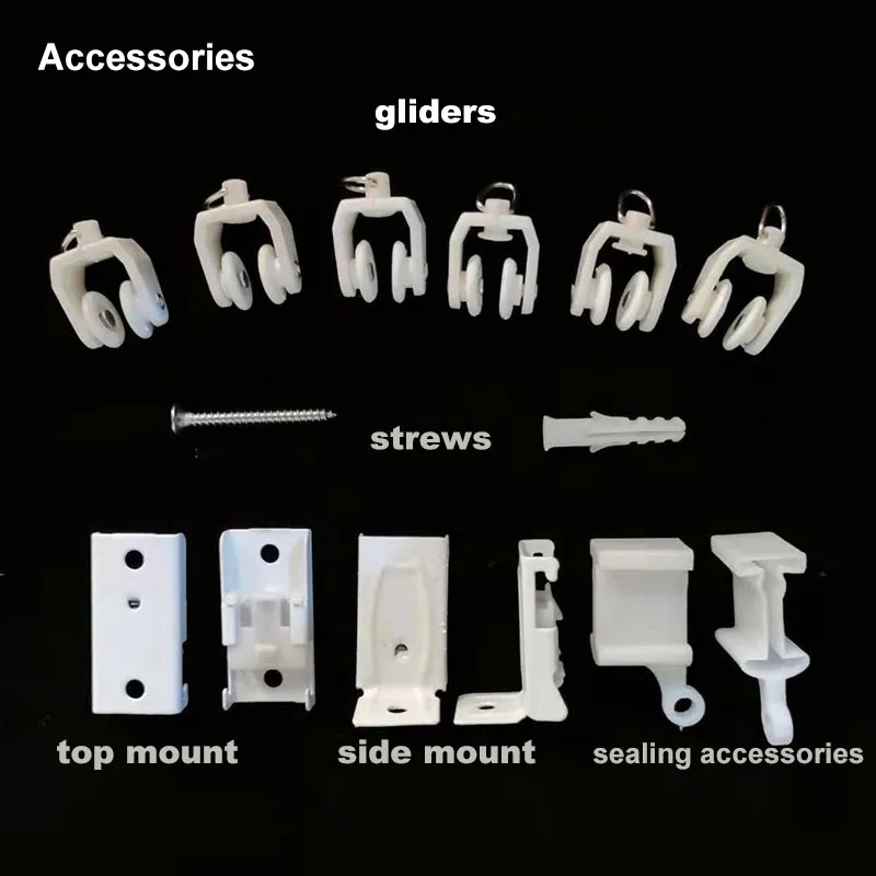 Juego de riel de cortina Flexible de PVC, 1,2 M, 1,5 M, 2,4 M, techo recto, lado superior, tornillo de pared, ventana montada, coche, balcón, Flexible - imagen 2