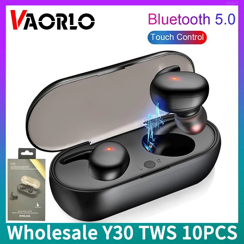 Auriculares deportivos inalámbricos con Bluetooth para teléfono inteligente, audífonos TWS Y30 10 unids/lote, venta al por mayor (Caja de paquete al por menor/bolsa Opp) - imagen 2