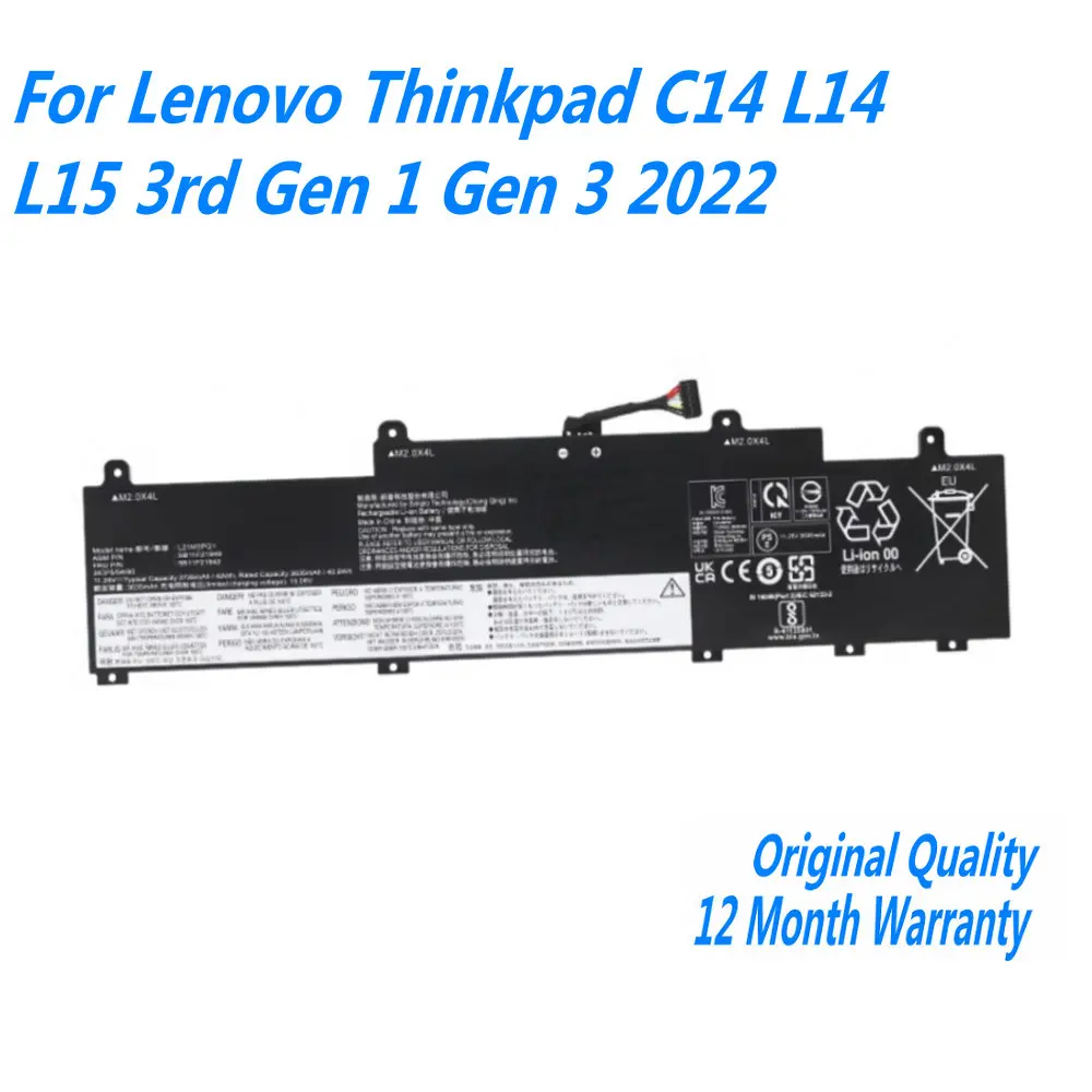 11,4 V 42Wh L21C3PG1 batería del ordenador portátil para Lenovo Thinkpad C14 L14 L15 3.a generación 1 Gen 3 2022 L21D3PG1 L21M3PG1