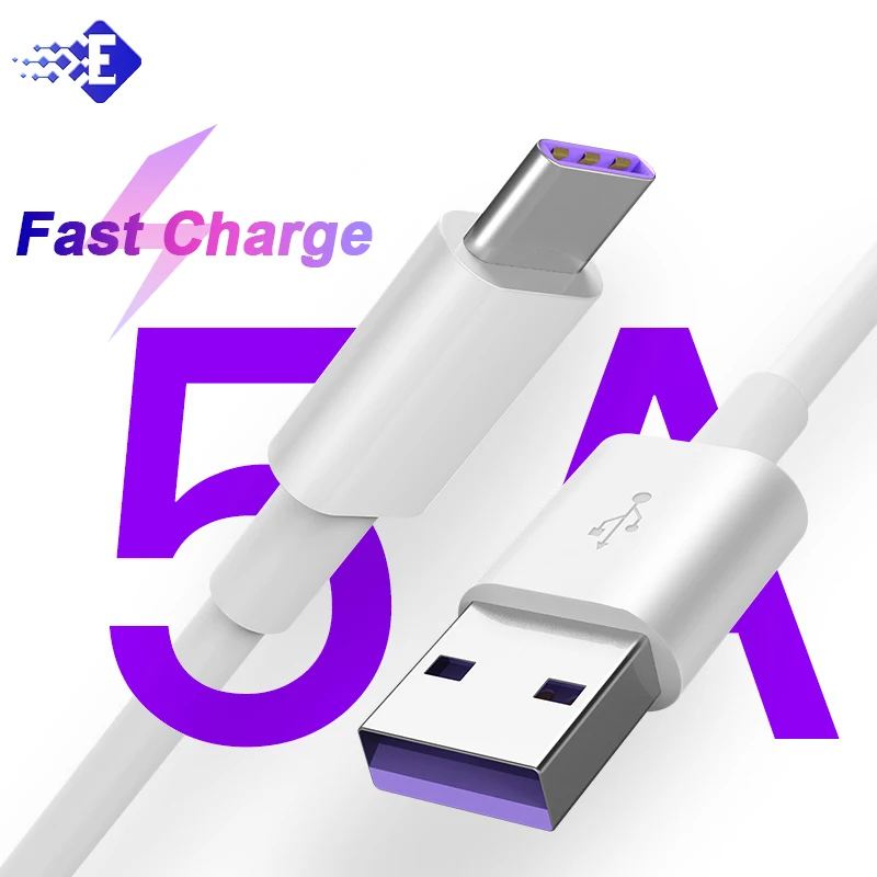 Cable USB tipo C 5A para Huawei Mate 30, 20, P50, P40, P30 Pro Lite, cargador de carga rápida SCP de 40W, USB-C