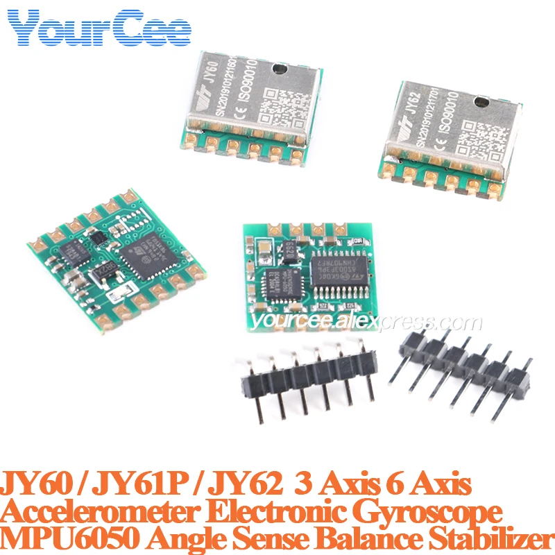 JY60 JY61P JY62 acelerómetro de tres ejes y seis ejes giroscopio electrónico mpu6050 módulo de Sensor estabilizador de equilibrio de detección de ángulo