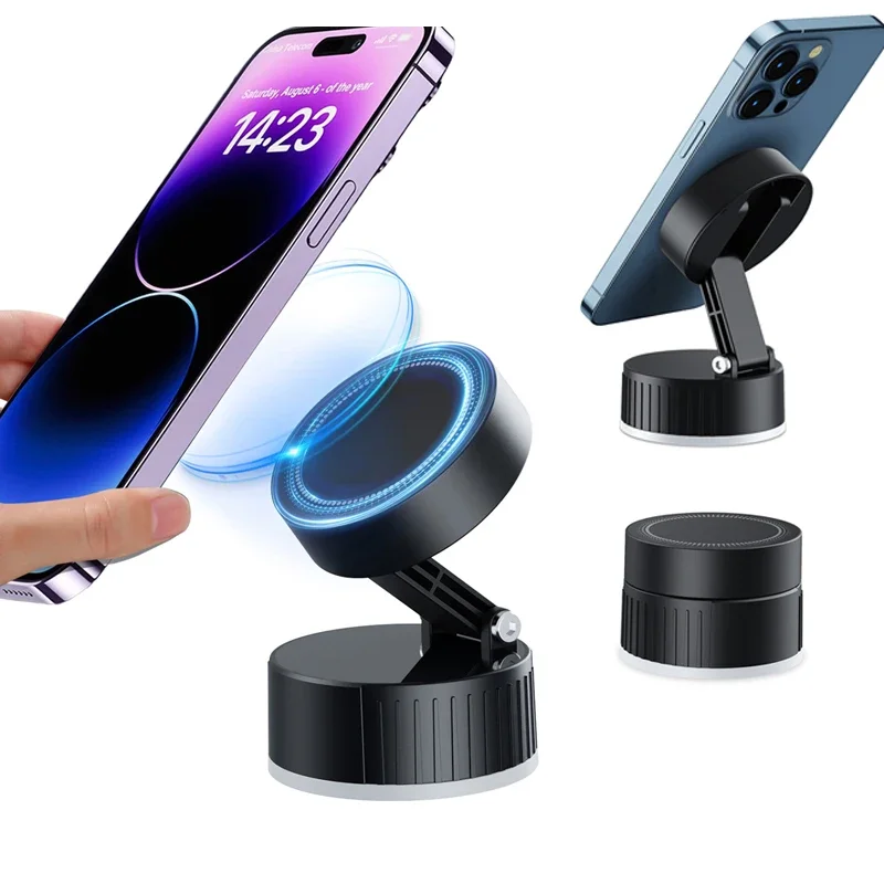 Ventosa magnética al vacío, soporte giratorio plegable, ventosa de doble cara para soporte giratorio Universal al vacío, soporte para teléfono móvil - imagen 2