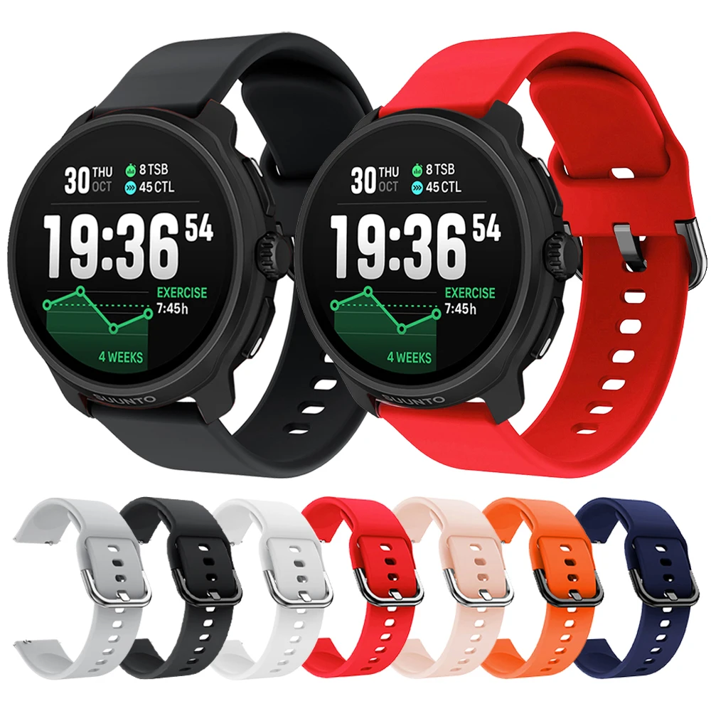 Correa deportiva de silicona para reloj SUUNTO Race 2/RACE Run/RACE S/Ocean/VERTICAL/5 9 Peak Pro/3, pulsera de Fitness, 20mm y 22mm