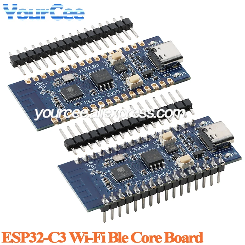 2 uds/1 unidad ESP32-C3 ESP32C3 Wi-Fi programación Ble inalámbrica aprender controlador módulo de placa de desarrollo central 4MB SPI UART 12Bit ADC