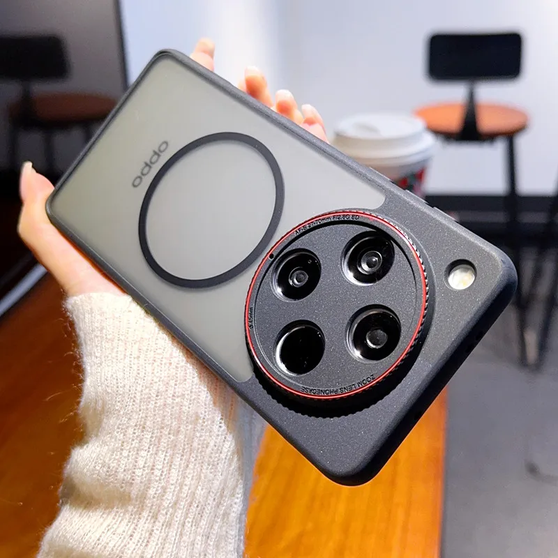 Para OPPO Find X8 Pro funda suave de PC mate transparente magnético MagSafe funda protectora trasera para Find X8 X8 Pro carcasa de teléfono - imagen 2