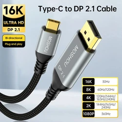 Cable USB-C a DisplayPort 4K 60Hz compatible Thunderbolt 4/3 para MacBook