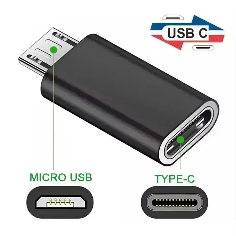Conectores de adaptador USB tipo C a Micro USB Android para teléfono, tableta, Micro USB macho a tipo C hembra, convertidor para Xiaomi y Huawei - imagen 2