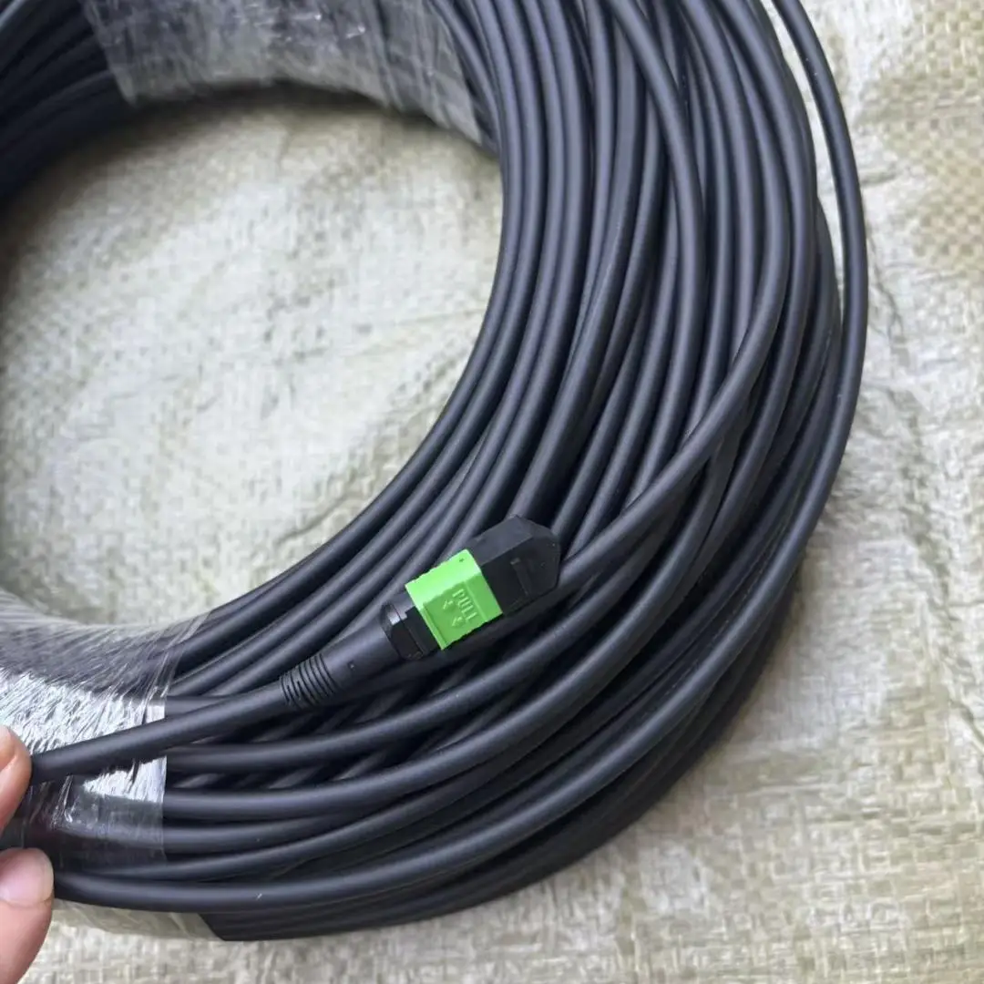MTP cable de conexión blindado 12 núcleos tipo A TPU MPO APC 40-120m 80m 50m 100m monomodo 12C SM 12 fibras puente de fibra óptica al aire libre - imagen 5