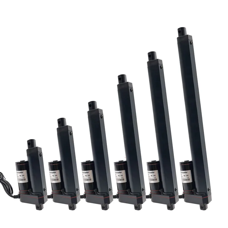 Actuador lineal 12V 24V motor eléctrico carrera 200mm