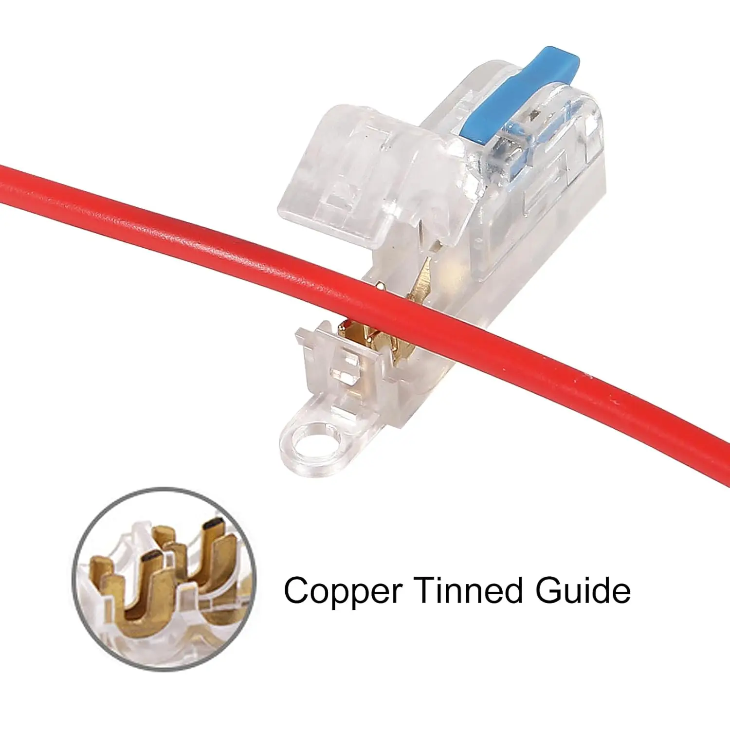 20 piezas conectores de cable T Tap terminales de desconexión, conector divisor de cable de bajo voltaje Push-in, conectores de cable rápido de palanca - imagen 5