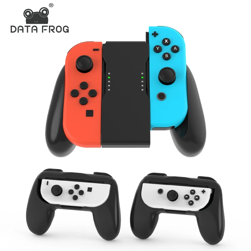 DATA FROG 3 uds soporte Joy-con izquierdo + derecho para Nintendo Switch controlador soporte para Nintendo Switch OLED accesorios de juego
