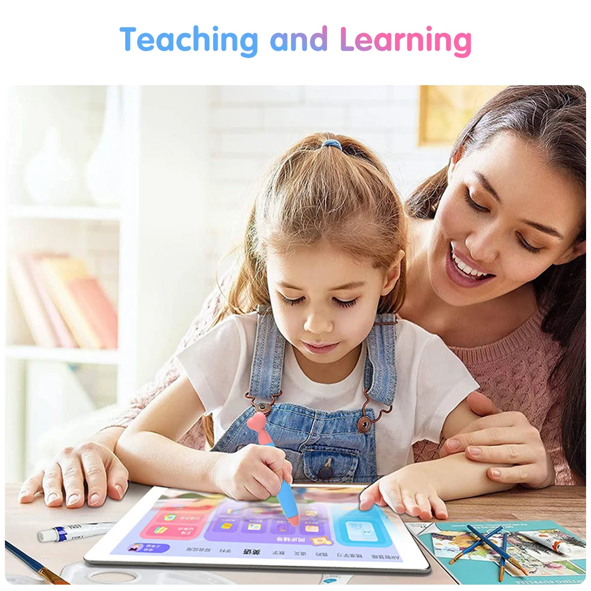 Lindo lápiz de pantalla táctil lápiz óptico de silicona escritura dibujo escritura a mano lápiz de pantalla táctil para niños Compatible con tableta teléfono para iPad - imagen 4