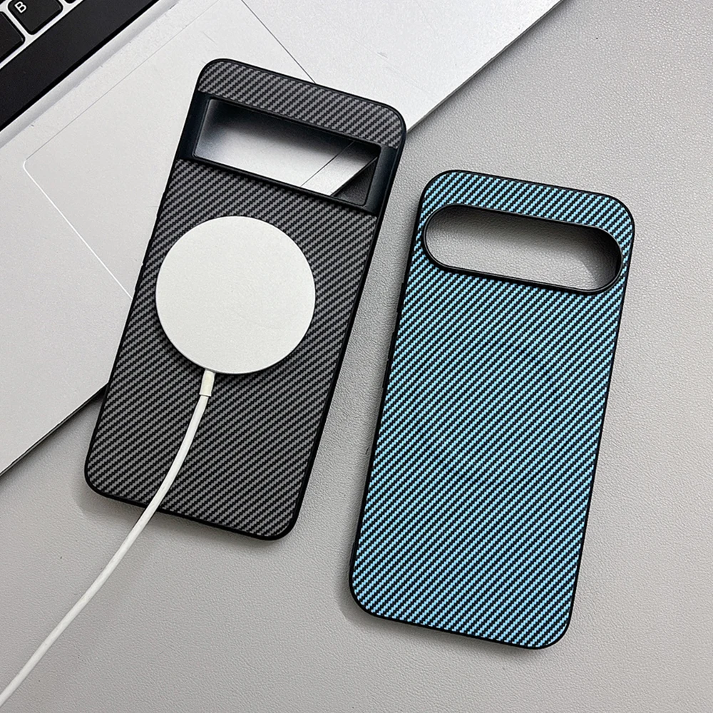 Funda de teléfono magnética de PC con diseño de fibra de carbono de lujo para Google Pixel 10 9 8 Pro XL 8A 7 7A 6 6A funda protectora de carga inalámbrica - imagen 5