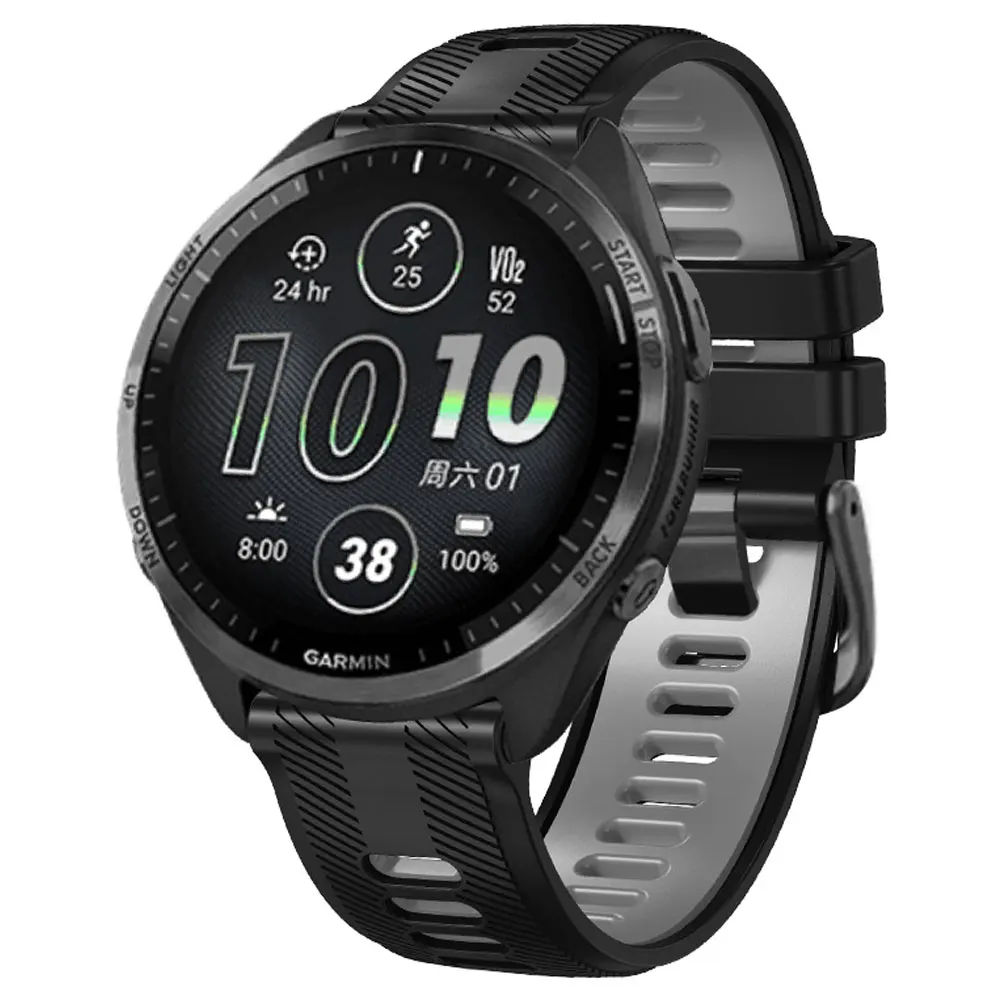 Correa de reloj de 22mm para Garmin Forerunner 965, Correa de silicona para reloj Forerunner 945 935 745, Correa de repuesto - imagen 4