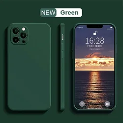 Funda Silicona Líquida iPhone 15 14 13 12 11 Pro Max Lente