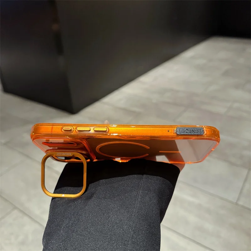 Soporte magnético transparente para cámara de acrílico TPU, funda Magsafe para iPhone Air 17 16 15 14 Plus 13 12 11 Pro Max, funda para PC - imagen 5