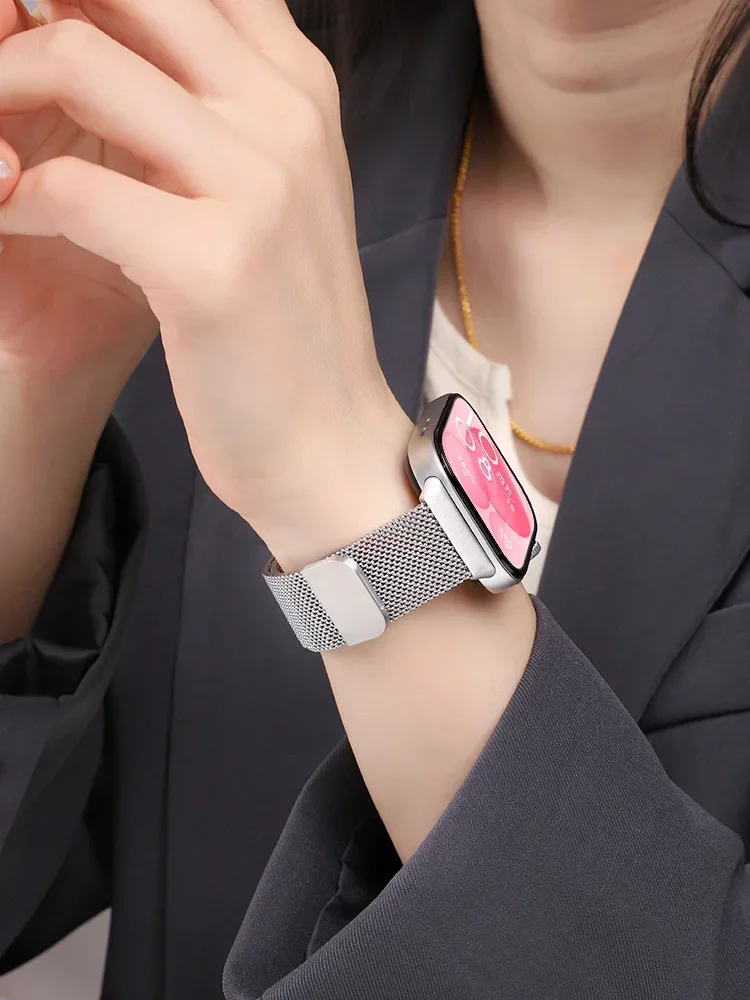 Correa de bucle milanés para correa Huawei Watch FIT 3 accesorios de correa correas magnéticas inteligentes de acero inoxidable Huawei fit3 2025 NEWES - imagen 5