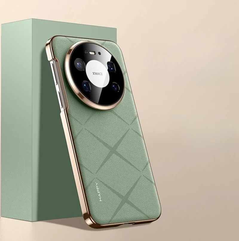 Para Huawei Mate 80 Pro Max funda de marco chapado de cuero de lujo para Huawei Mate80 Pro RS protección de cámara cubierta dura a prueba de golpes - imagen 2