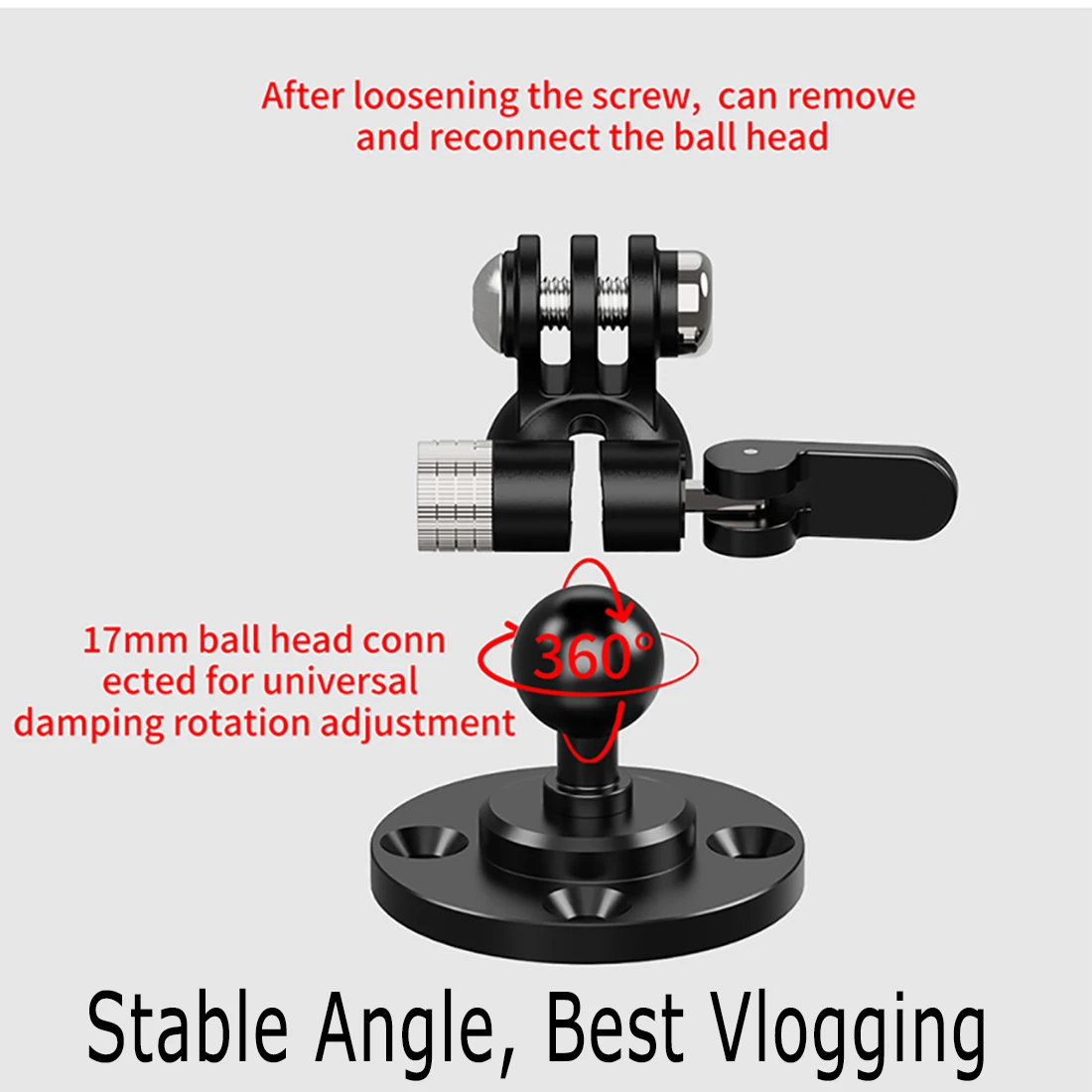 Montaje en pared 1/4 3/8 M6 agujero de tornillo Base fija adaptador de bola de aluminio para brazo mágico cámara Monitor de luz proyector soporte de trípode - imagen 4