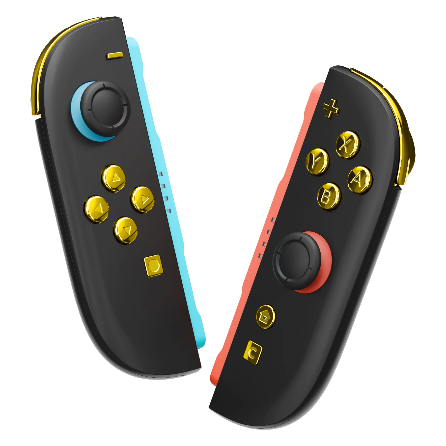 eXtremeRate Juego completo de botones de repuesto DIY para Nintendo Switch 2 para Joycon 2 - Oro cromado - imagen 5