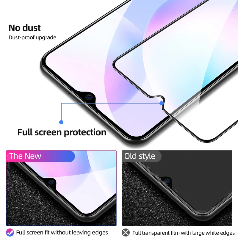 Vidrio de protección para Xiaomi Redmi 7 7A 8 8A 9 9A 9C Protector de pantalla templado Redmi Note 7 8 9 10 Pro funda de película de vidrio de seguridad - imagen 2