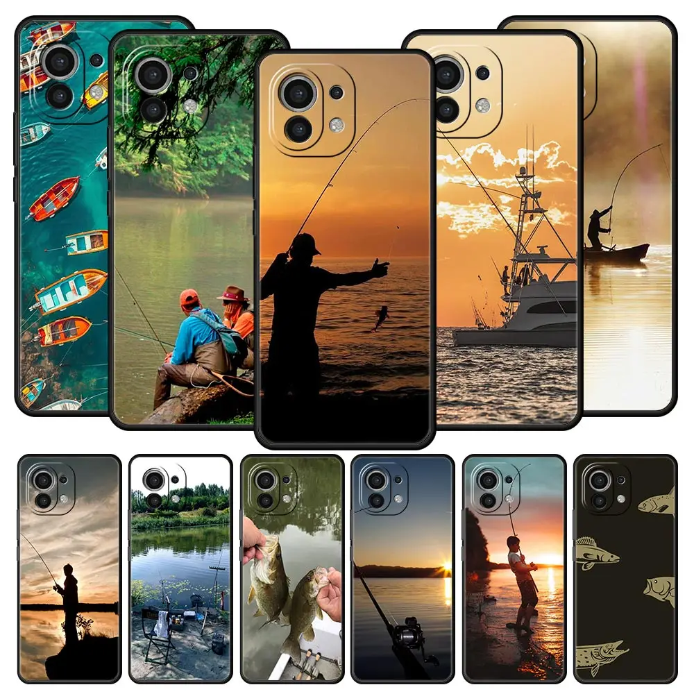 Funda de teléfono para Xiaomi Mi 15 14 14T 13T 12T Pro 12 13 11 Lite 5G 11T X6 X5 Pro funda suave de TPU para pesca