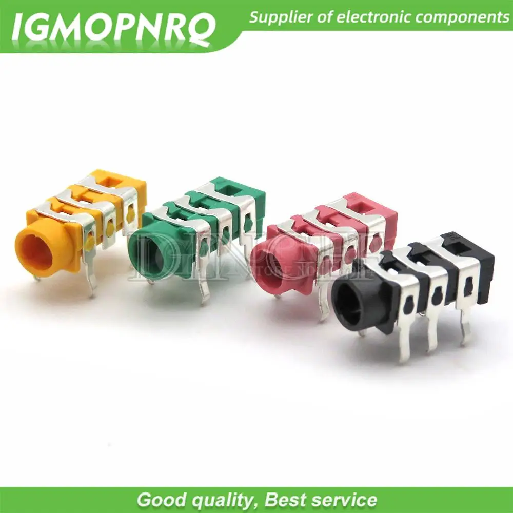 10 Uds PJ-313 conector para auriculares de 3,5 MM Audio y vídeo hembra conector estéreo de doble canal montaje en Panel de soldadura estéreo 5P/6P SMD DIP - imagen 4